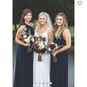 Atom Attire floor length, Navy Blue infinity dress